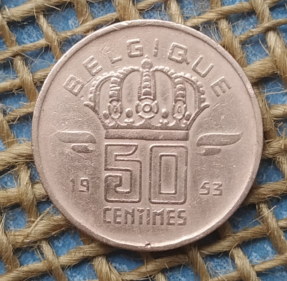 50 сантимiв 1953 року. Бельгiя