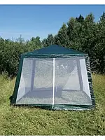 Садовий павільйон-намет UnderPrice 3×3м з москітною сіткою (каркасний, тент PE 100г/м²)