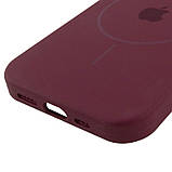 Чохол Silicone Case Full Protective (AA) with MagSafe для Apple iPhone 15 (6.1") Бордовий / Plum, фото 6
