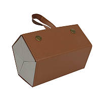 Футляр для хранения очков cкладной органайзер-чехол подвесной Коричневый 5 отделений |neper-1339|