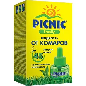 PICNIC family рідина від комарів 45 ночей