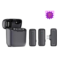 Мікрофон петличка набір 2 шт для телефону бездротова bluetooth з шумом придушення