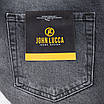 Чоловічі джинсові шорти John Lucca сірі з потертостями, вільний крій, фото 6