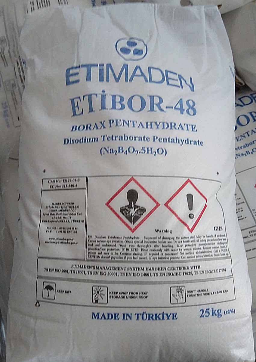 Тетраборнокислий натрій 5-водний (бура), борна сіль, мікродобриво, 25 кг