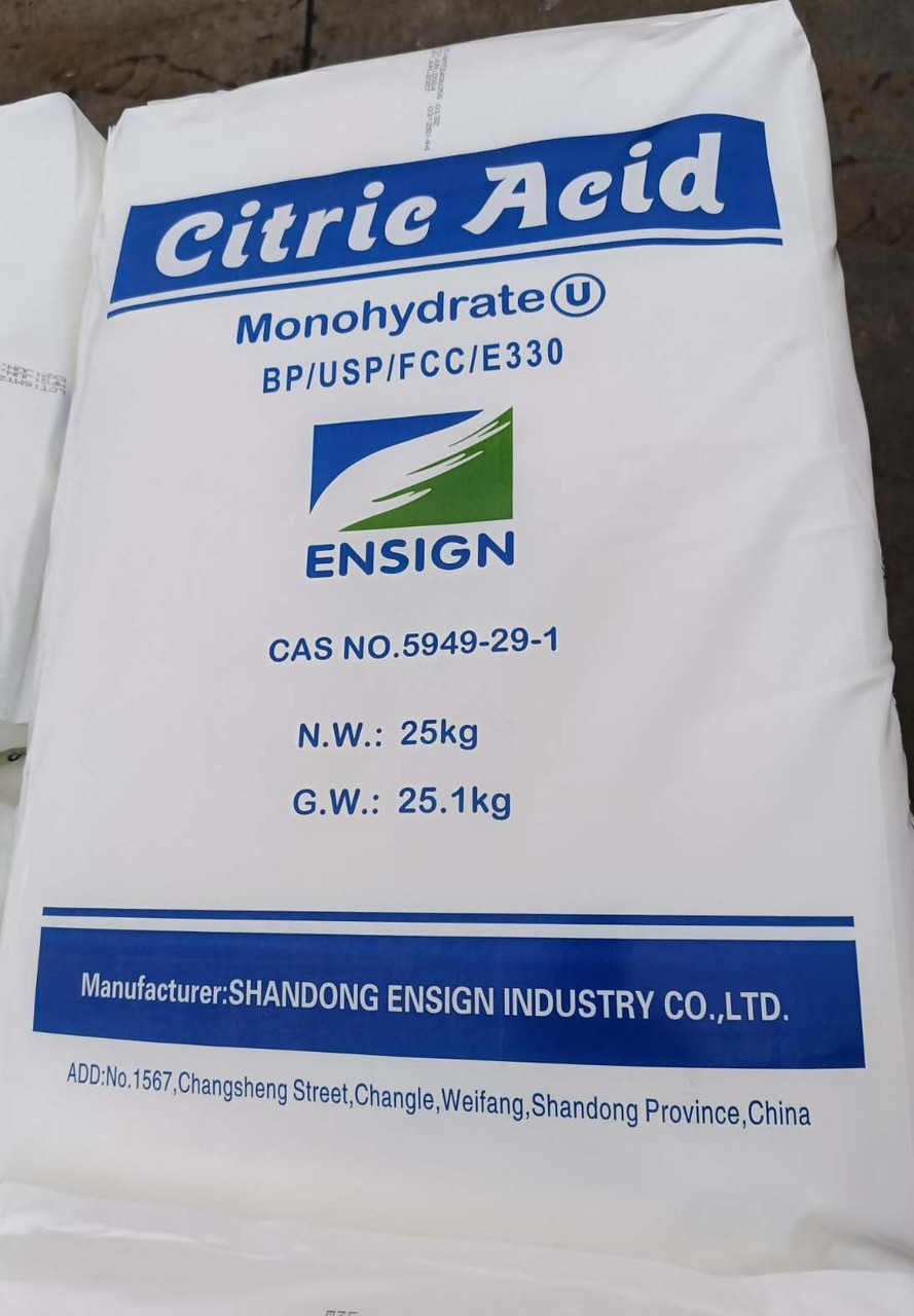 Лимонна кислота, лимонка, цитринова кислота, моногідрат, 25 кг