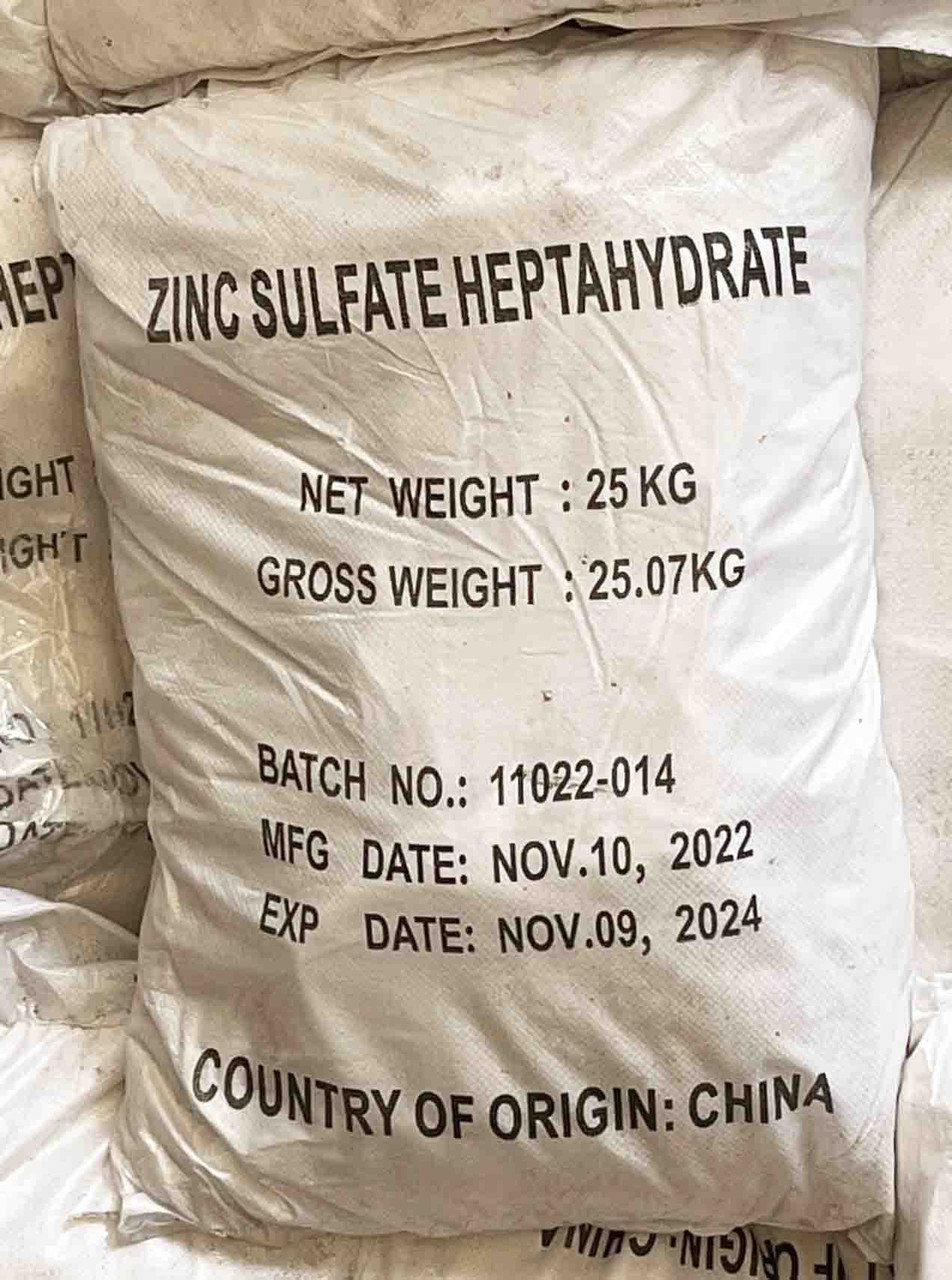 Цинк сульфат 7-водний, сірчанокислий цинк, мікродобриво, цинковий купорос, 25 кг