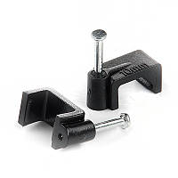 Кабельна клiпса плоска 6х5.5мм чорна (пач 100шт) APRO