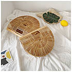 Сумка жіноча літня бамбукова в екостилі. Бамбукова сумка ручної роботи. Стильна жіноча сумочка, фото 2