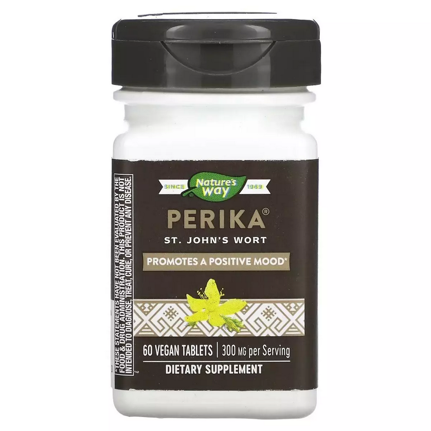 Екстракт звіробою, Perika, St. John's Wort, Nature's Way, 60 таблеток
