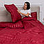 Комплект постільної білизни Страйп бордовий (євро), фото 2