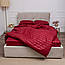 Комплект постільної білизни Страйп бордовий (євро), фото 6