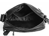 Чоловіча шкіряна сумка через плече чорна Tiding Bag LA3314-1BL, фото 6