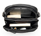 Чоловіча шкіряна сумка через плече чорна Tiding Bag 711511, фото 6