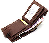Коричневе чоловіче портмоне з натуральної шкіри з фіксацією ST Leather ST103, фото 4