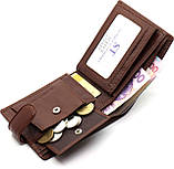Коричневе чоловіче портмоне з натуральної шкіри з фіксацією ST Leather ST103, фото 7