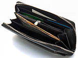 Чорний чоловічий гаманець-клатч на блискавці з натуральної шкіри Marco Coverna MC-802-1, фото 7