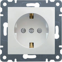 Розетка з з/к з захистом контактів Lumina, біла, 16А/230В (WL1060)