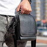 Чоловіча шкіряна сумка-барсетка через плече з ручкою TD-22011, фото 4
