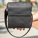 Чоловіча шкіряна сумка-месенджер через плече BEXHILL TD-18621 чорний, фото 2