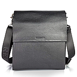 Чоловіча шкіряна сумка-месенджер через плече BEXHILL TD-18621 чорний, фото 3