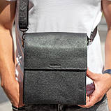 Чоловіча шкіряна сумка-месенджер через плече BEXHILL TD-18621 чорний, фото 4