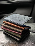 Шкіряна обкладинка для ID-паспорта та водійських прав 2186-1B, фото 7