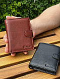Чоловічий шкіряний гаманець люкс, чоловіче портмоне натуральна шкіра HORTON 301B, фото 2