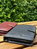 Чоловічий шкіряний гаманець люкс, чоловіче портмоне натуральна шкіра HORTON 301B, фото 3