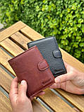 Чоловічий шкіряний гаманець люкс, чоловіче портмоне натуральна шкіра HORTON 301B, фото 7