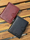 Чоловічий шкіряний гаманець люкс, чоловіче портмоне натуральна шкіра HORTON 301B, фото 9