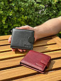 Чоловічий гаманець натуральний гаманець чорний, коричневий HORTON 208, фото 5