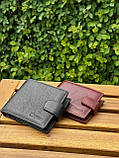 Чоловічий гаманець натуральний гаманець чорний, коричневий HORTON 208, фото 7