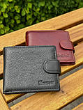 Чоловічий гаманець натуральний гаманець чорний, коричневий HORTON 208, фото 9