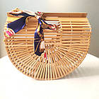 Сумка жіноча літня бамбукова в екостилі. Бамбукова сумка ручної роботи. Стильна жіноча сумочка, фото 6