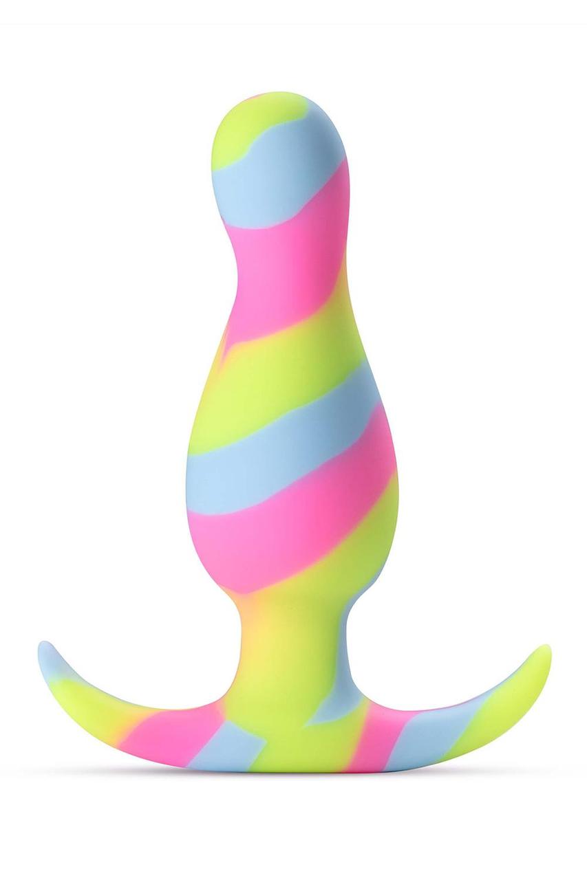 Анальна пробка різнокольорова AVANT KALEIDO LIME, фото 1