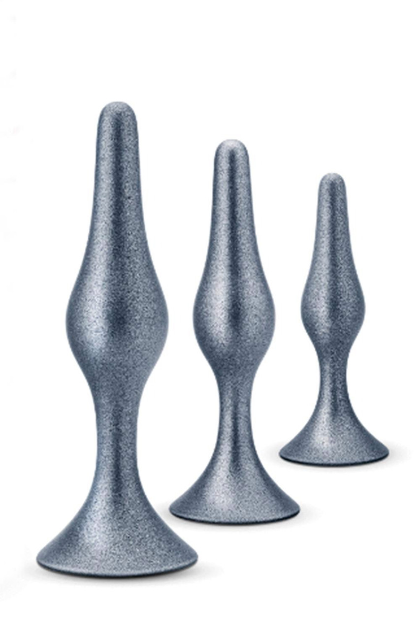 Набір анальних пробок срібний,ANAL ADVENTURES MATRIX GENESIS PLUG KIT, фото 1