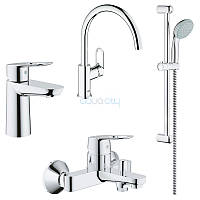 Grohe Набiр змiшувачiв BauLoop 4 в 1, для ванни та кухні (123225K)