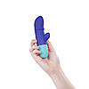 Вібратор-кролик для точки G та клітора Mrs. Invisible Cupe, силіконовий, синій, 14.4 х 3.3 см, фото 3