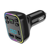 Автомобільний трансмітер (модулятор) G38 c Bluetooth Hands-Free CVC, microSD, 2 USB+Type-C, фото 5