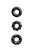 Набір ерекційних кілець NS Novelties Renegade Dyno Cock Rings, чорні, 3 шт, фото 2