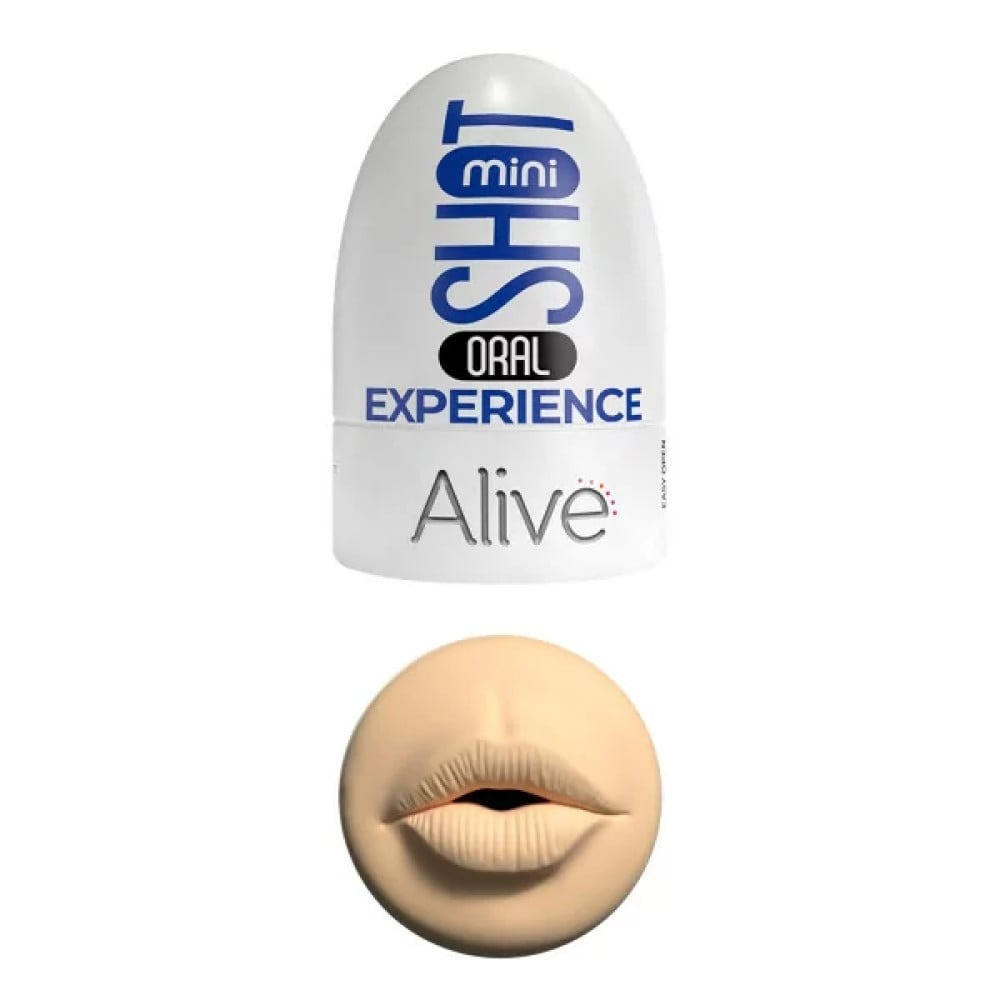 Кишеньковий мастурбатор Alive Mini Shot Oral Experience у вигляді рота, фото 1