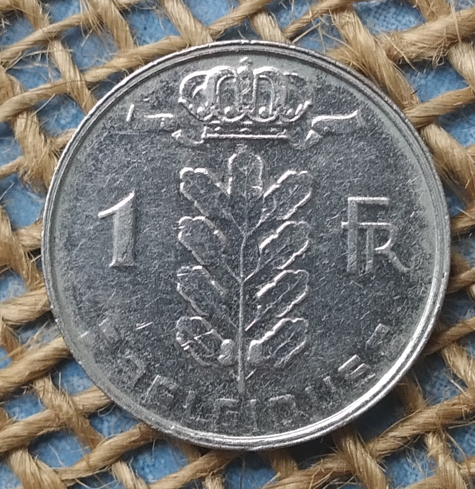 1 франк 1988 року. Бельгiя, фото 1