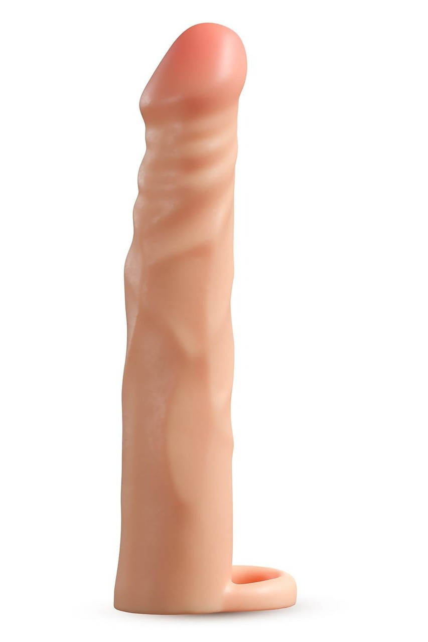 Насадка на пеніс реалістична Blush Performance Plus з кільцем для мошонки, бежева, фото 1
