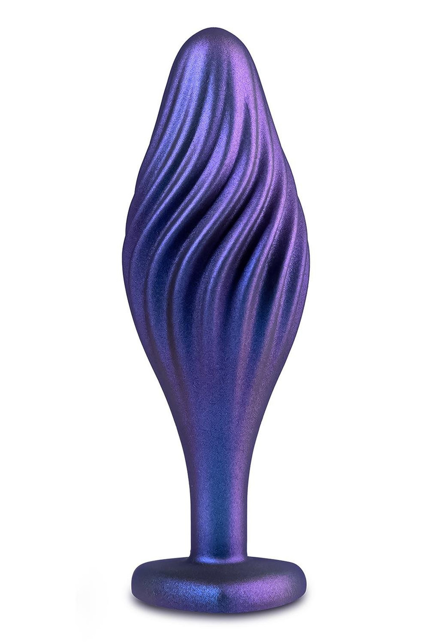 Текстурований анальний затор Blush Anal Adventures Matrix прикрашений каменем, фіолетовий, фото 1