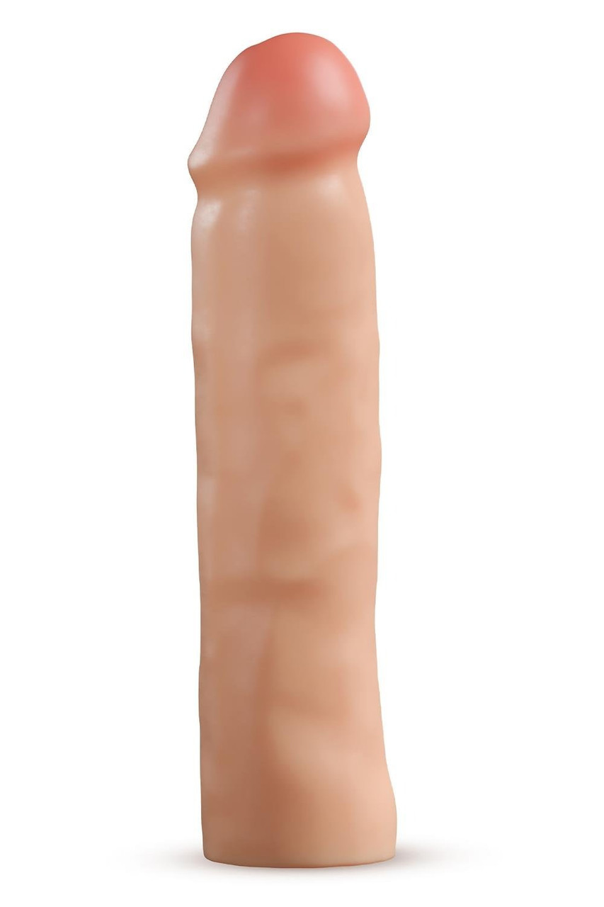 Реалістична подовжуюча насадка на пеніс Blush Performance Plus подвійний щільності, бежева, фото 1