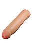 Реалістична подовжуюча насадка на пеніс Blush Performance Plus подвійний щільності, бежева, фото 4
