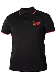 Футболка  поло "LUCKY JOHN" BLACK (PL / бавовна, чорна)\S