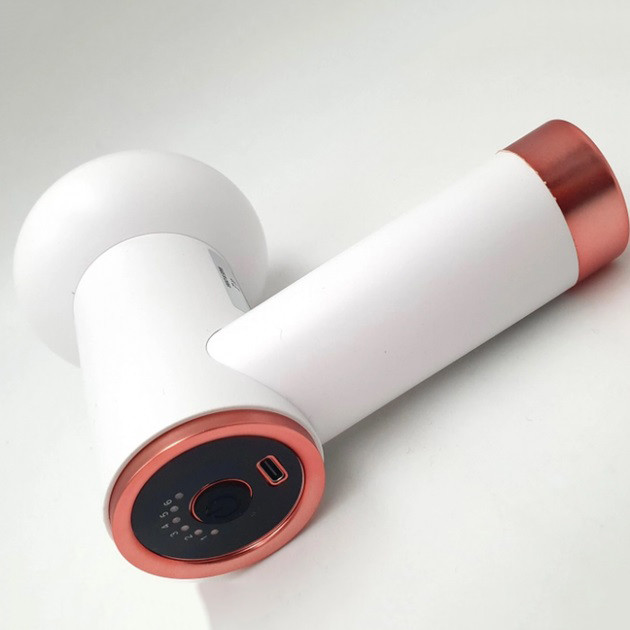 Масажер антицелюлітний для тіла рук і ніг 4 насадки 6 швидкостей Deep Rolling Massager. Колір: білий
