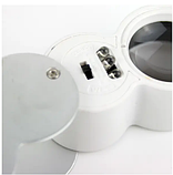 Лупа ювелірна NO.9888 з LED підсвічуванням + UV, 40-а кратне збільшення, діам.-25мм, фото 3