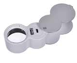 Лупа ювелірна NO.9888 з LED підсвічуванням + UV, 40-а кратне збільшення, діам.-25мм, фото 2